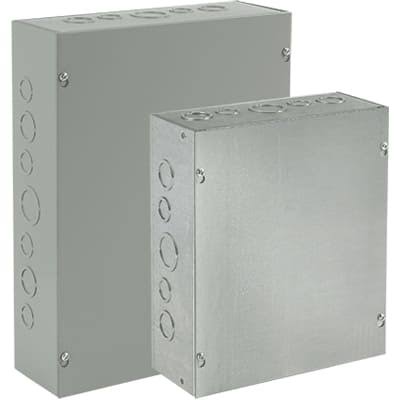 Pull Box, Screw Cover, 24.00X18.00X4.00, Steel/Gray X7139