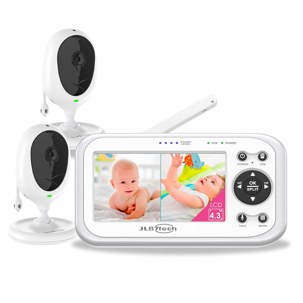 4.3 Split Screen Video Baby Monitor with 2 Cameras and Audio D2177