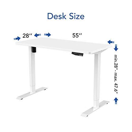 Large Electric Stand Up Desk 55 x 28 Inches H477
