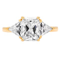 18K Yellow Gold Three-Stone Diamond Engagement Ring H2543