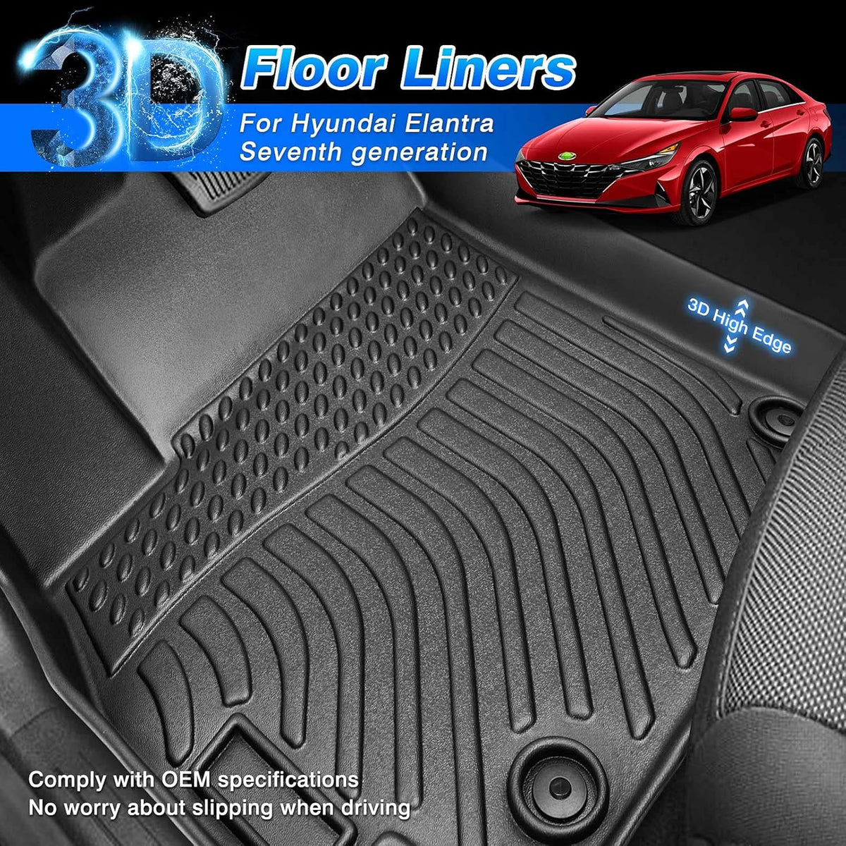 TPE Floor Liners for Hyundai Elantra 2021 2022 B5172
