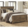 Queen Panel Bed in Brown S5476