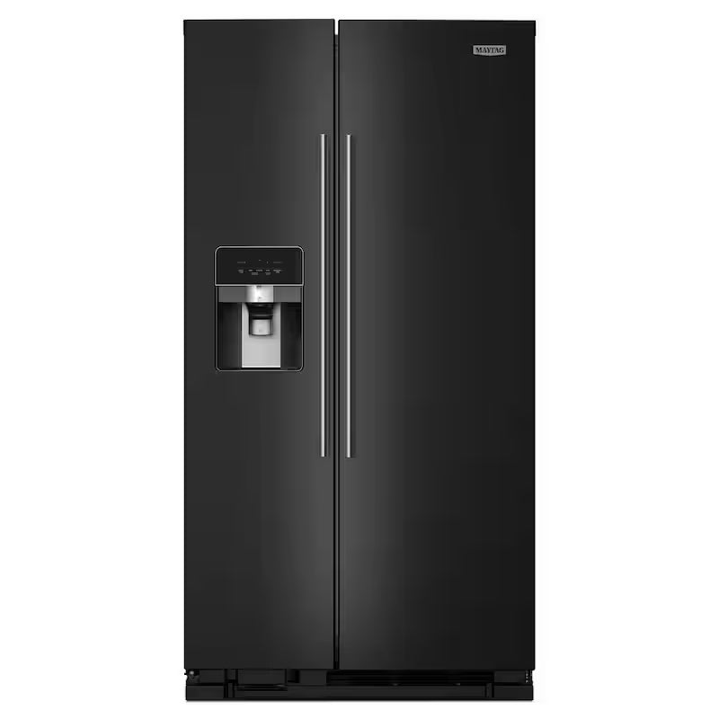 36 in. 25 cu. ft. Side-by-Side Refrigerator in Black B544