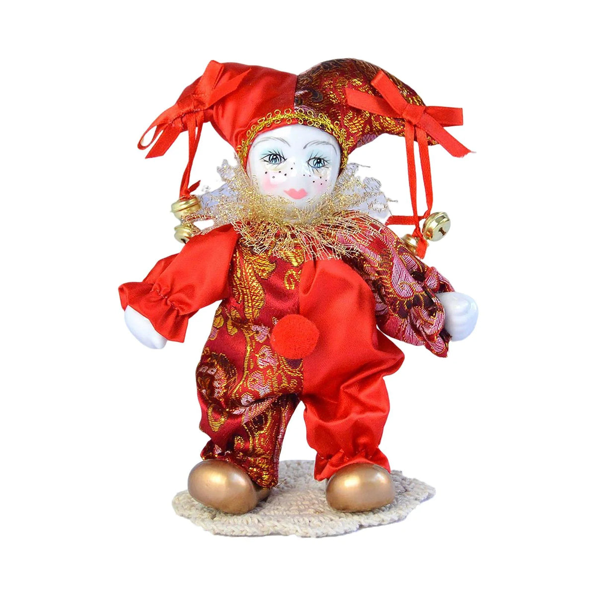 Antique Porcelain Harlequin Doll Ornaments M119