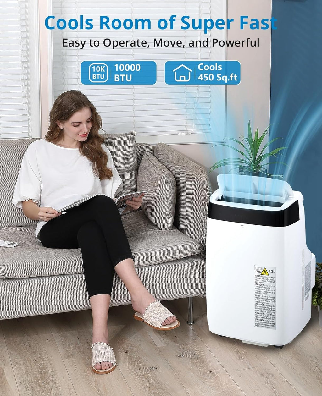 Portable 10000Btu Air Conditioner with Remote Control J953
