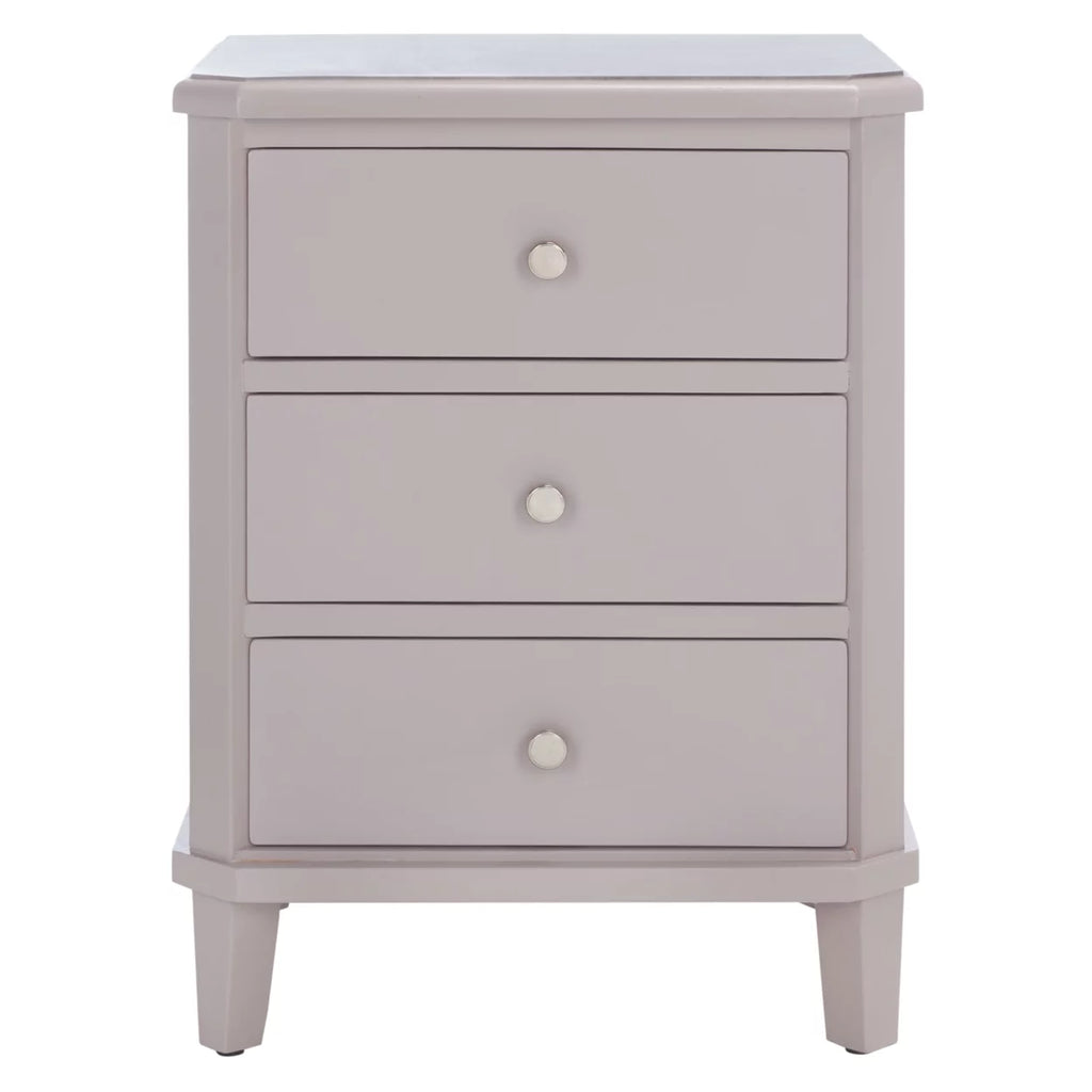 Grey End Table With Storage Drawers B336457