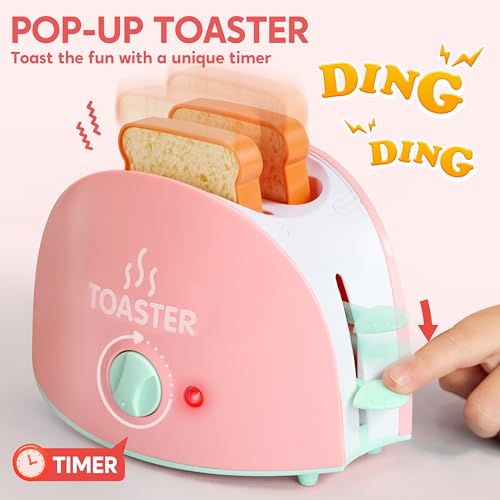 Play Kitchen Toys with Coffee Maker, Mixer, Toaster P733933