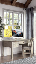 Distressed Acacia USB Charging Desk E1952