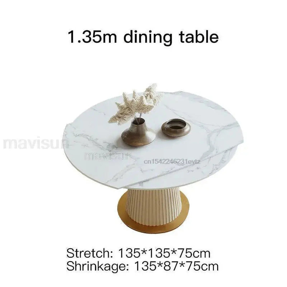 Round Marble Dining Table 6 Chairs R634