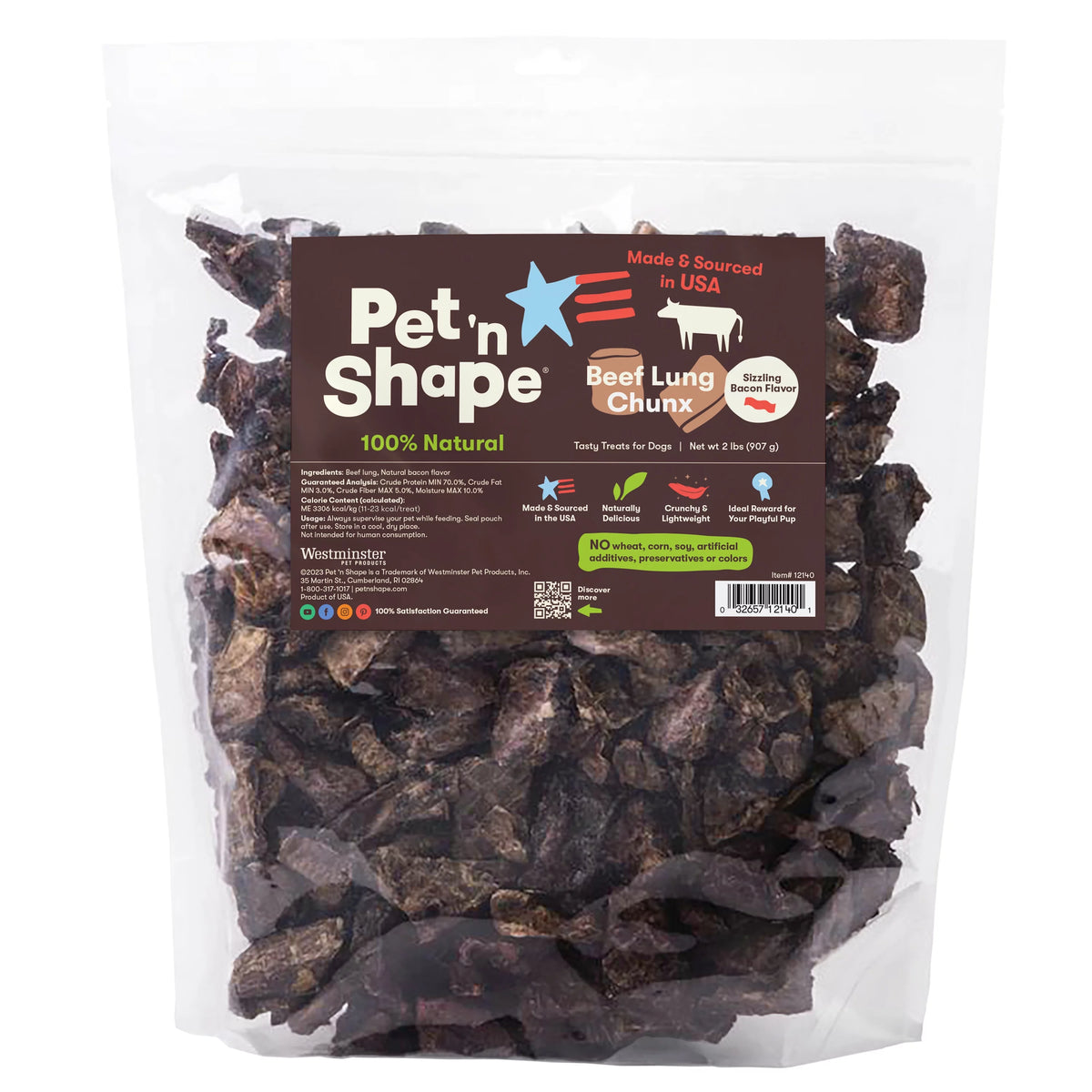 Natural Beef Lung Dog Treats A60881