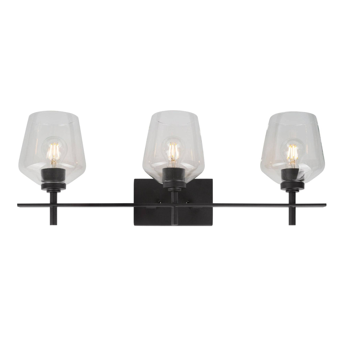 3 Light Bath Vanity Black Finish T888