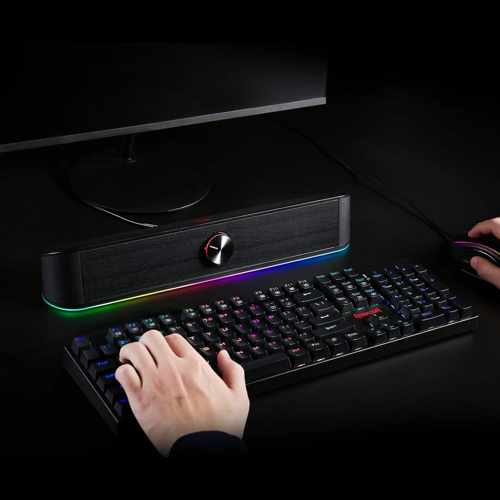 RGB Desktop Soundbar with Volume Knob V35050