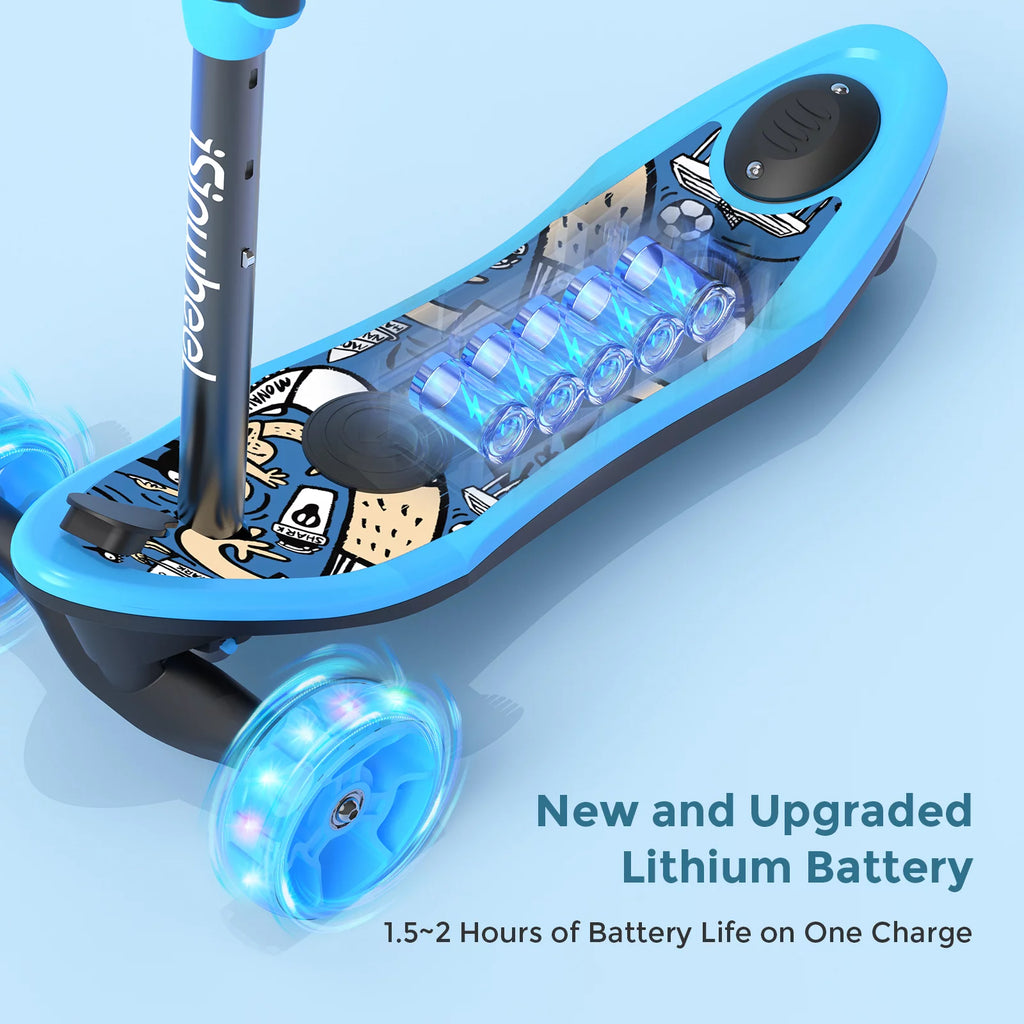 3 Wheel Electric Scooter with Flashing Wheels Q459561