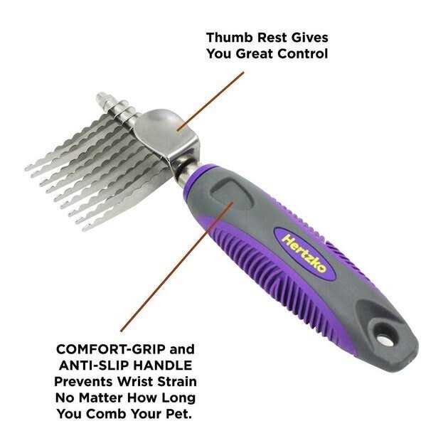Pet Dematting Comb with Safety Edges Q73247