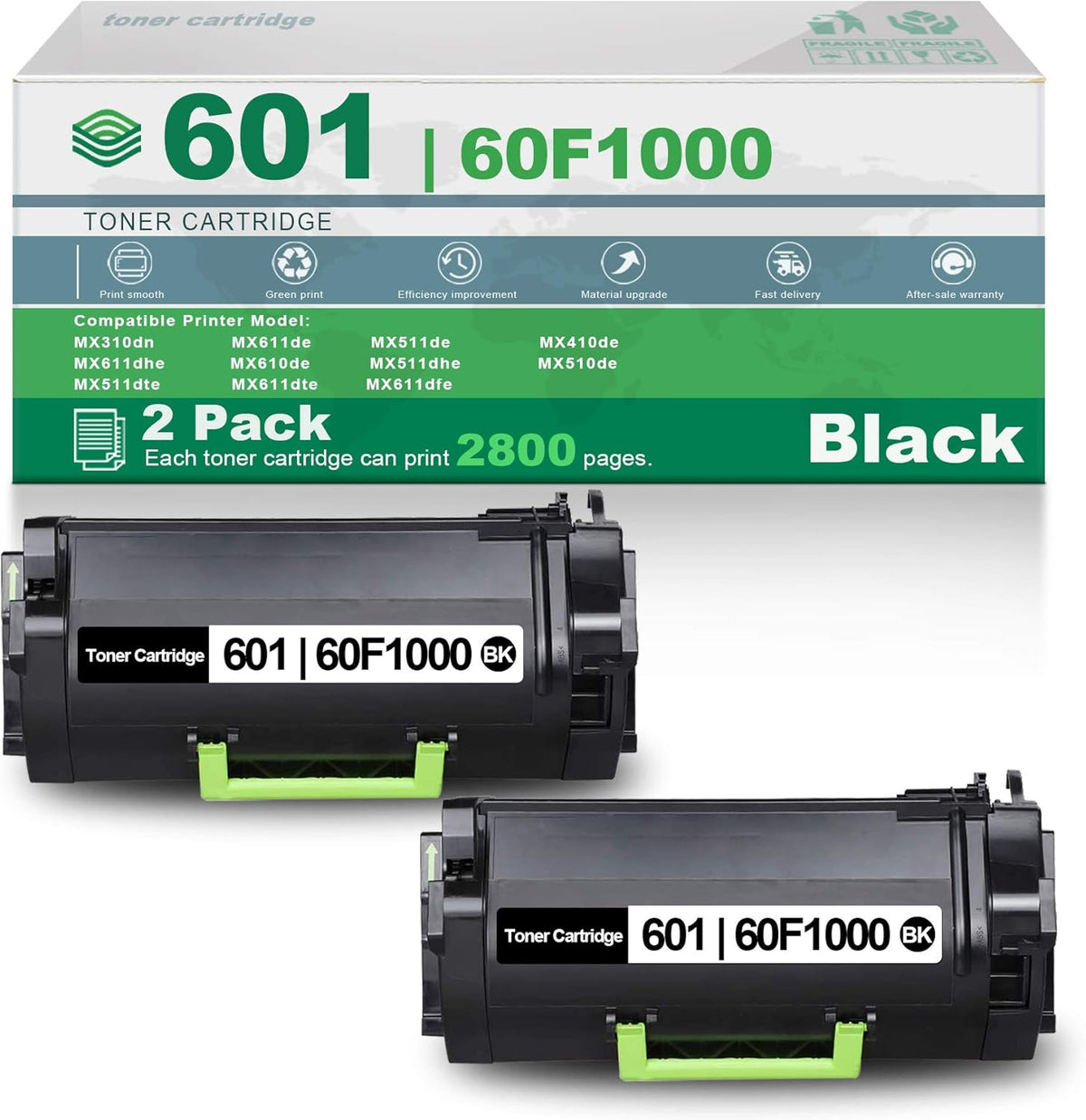 2 Pack Black Remanufactured Compatible Toner Cartridge High Yield S45681
