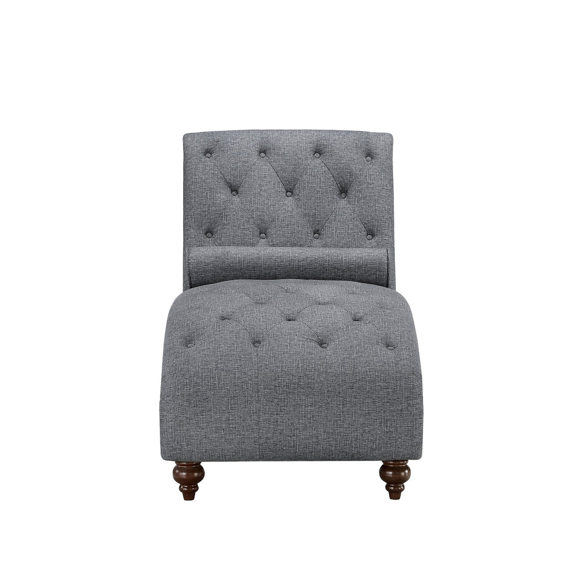 Gray Microfiber Tufted Chaise Lounge M6956