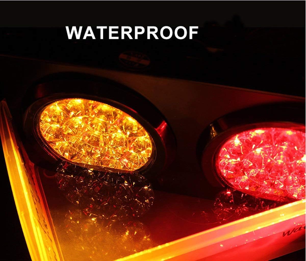 LED Truck Trailer Tail Lights with Iron Bracket Base, 48-LED, 2 PCS W7591