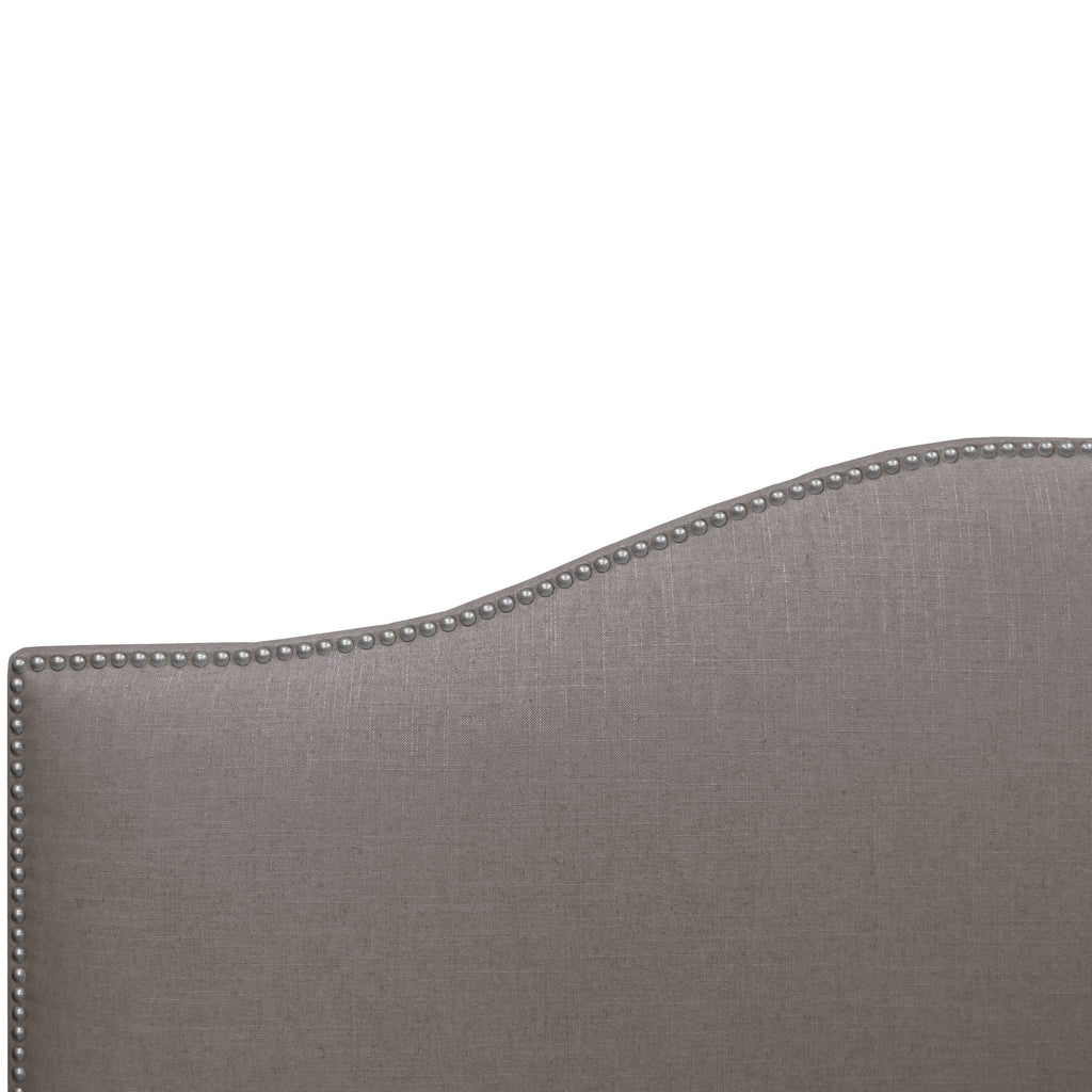 Gray California King Nail Button Headboard T4047