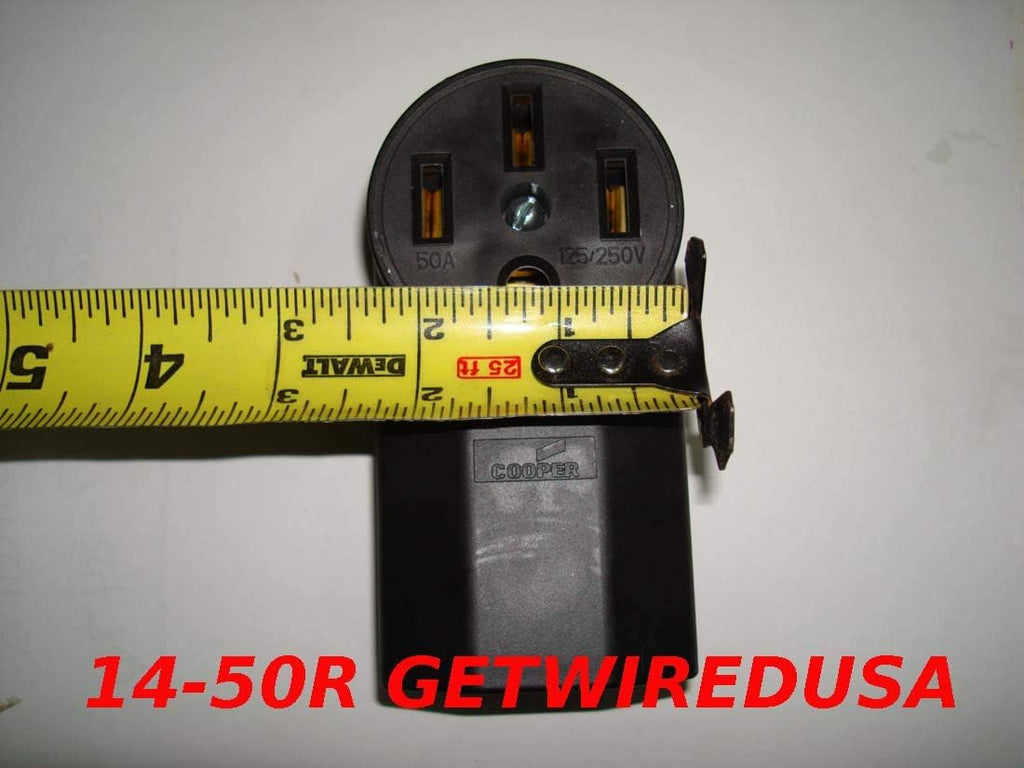 10-50P 3-Pin Male 220/250V 50A Plug To 14-50R Female 4-Prong Receptacle Adapter B634785