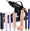 Realistic Thrusting Dildo Sex Toy with 7 Attachments U2484