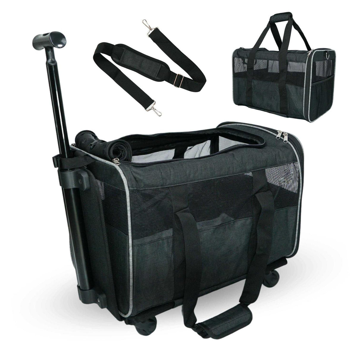 Rolling Pet Carrier with Wheels P885567