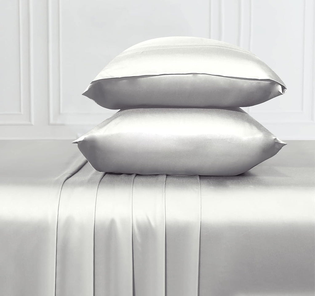 Silver Gray California King Size Bamboo Sheets Pack of 2 N856