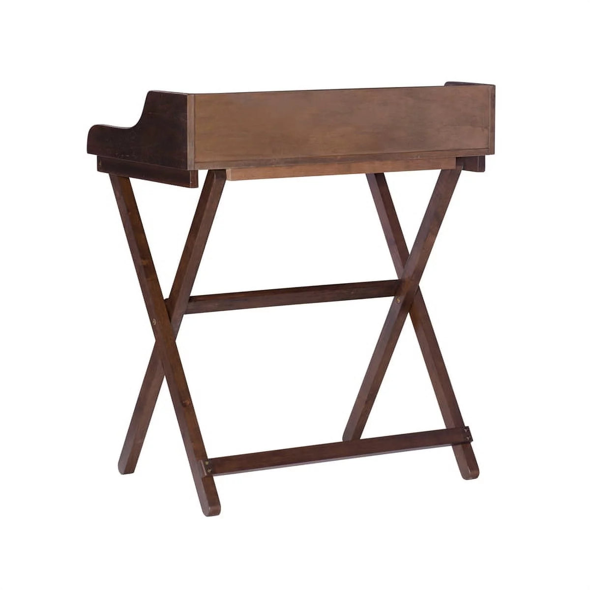Wood Folding Desk in Antique Walnut Brown A19649