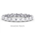 Platinum 950 Bar Setting 1.13 Carat Total Natural Diamonds Eternity Ring X865235
