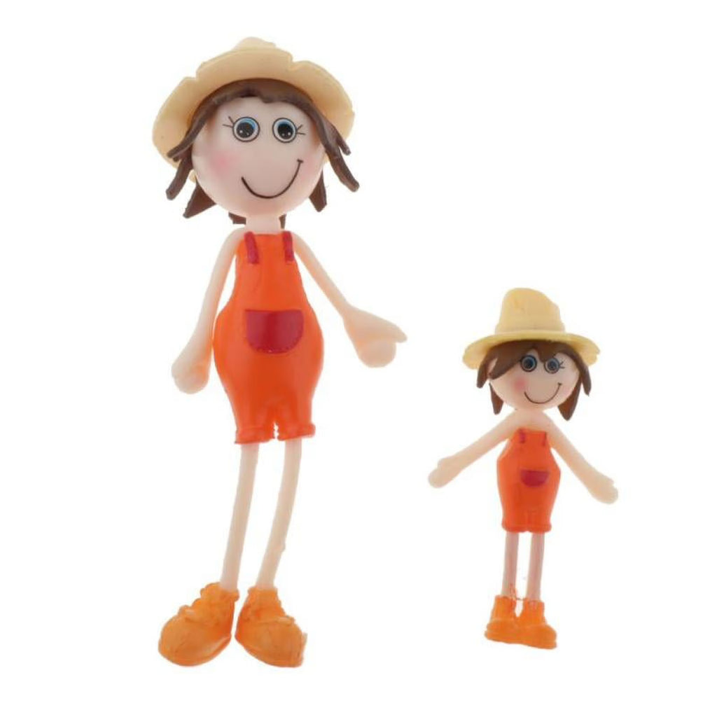 2Pcs Dollhouse Dolls Pretend Play Figures S5335