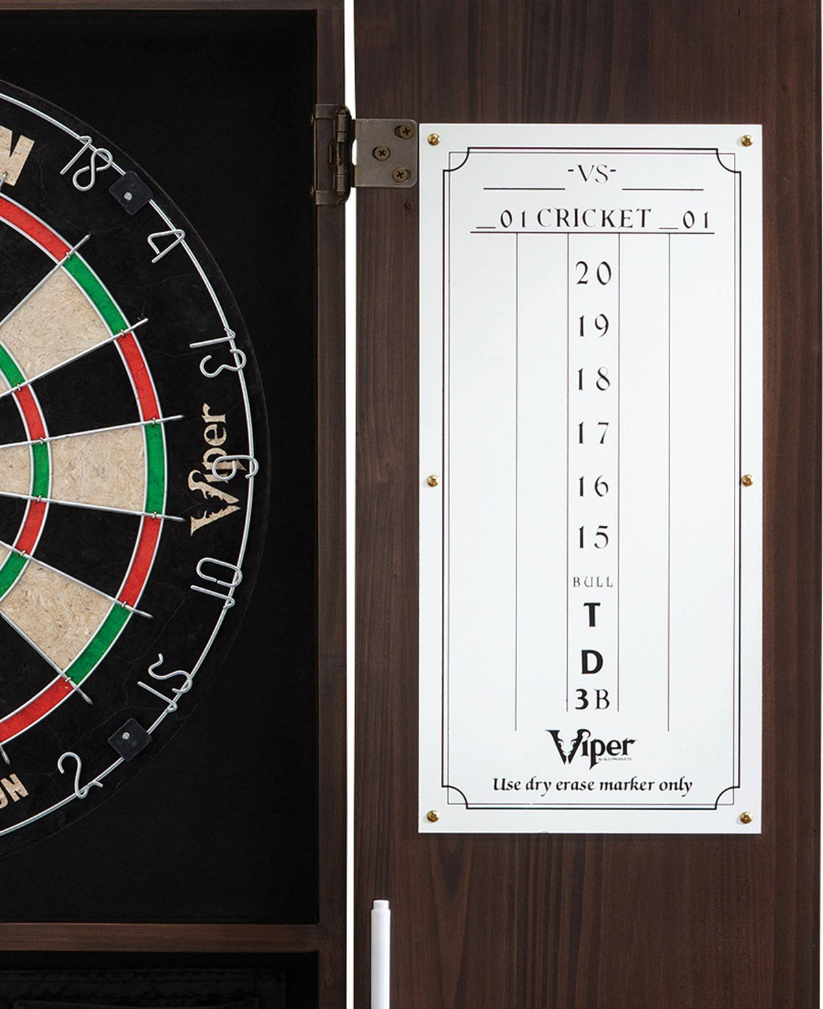 Solid Wood Cabinet & Sisal/Bristle Dartboard Bundle G915