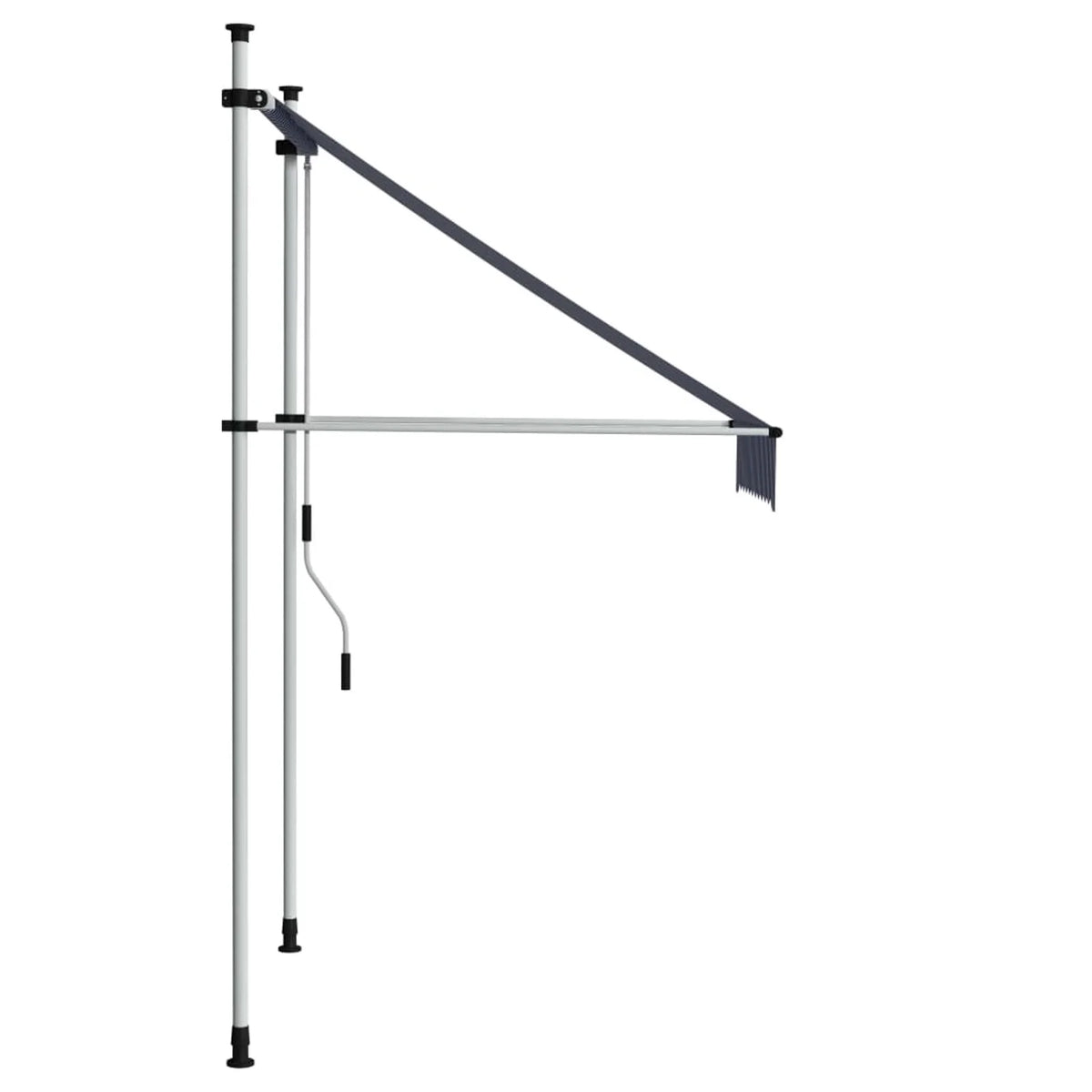 Manual Retractable Awning 39.4" Blue and White Stripes I476290