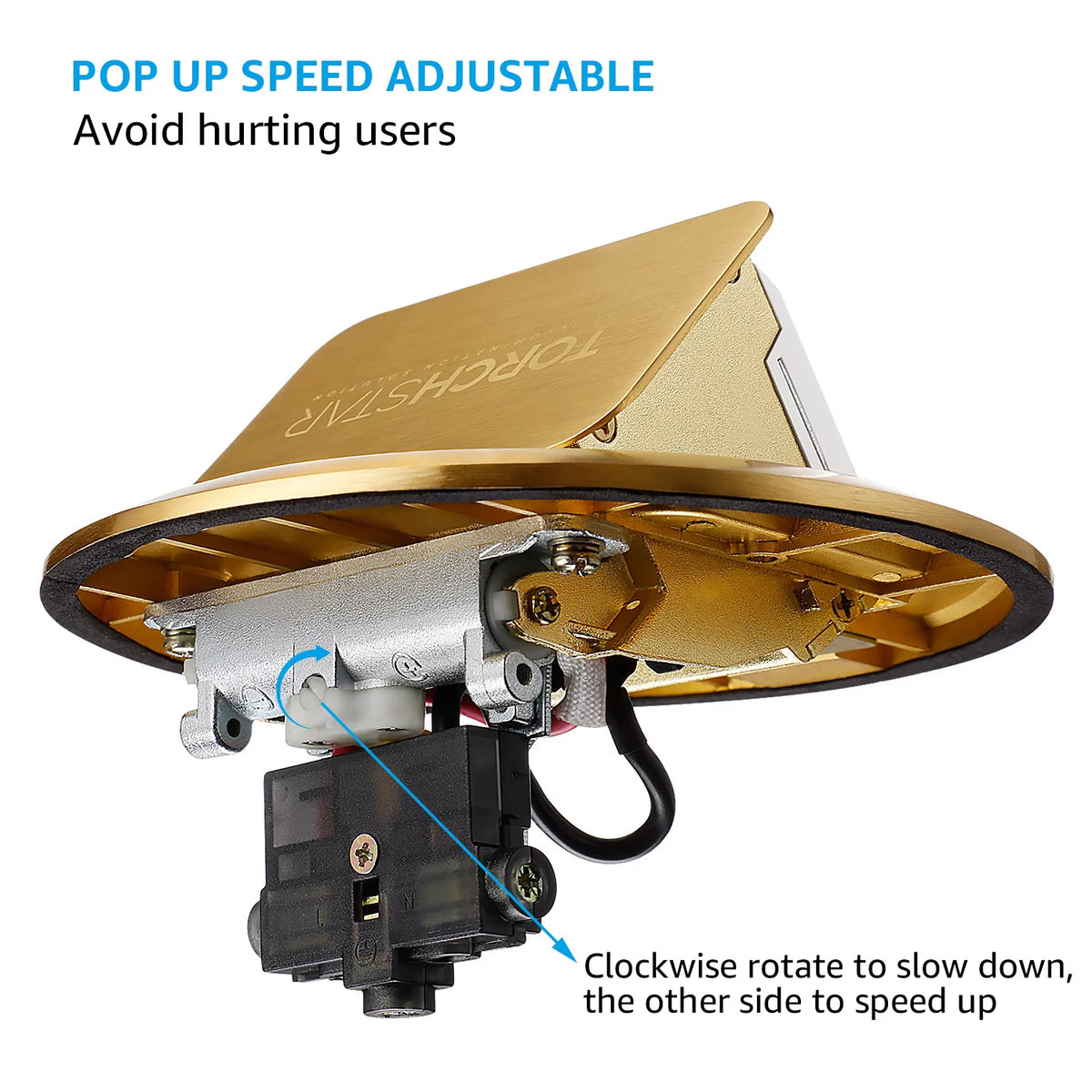 Brass Cover Electrical Floor Outlet Box 20A 2AC Receptacle Outlets 2 USB Ports M147665