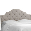 Light Grey Velvet California King Headboard Z729