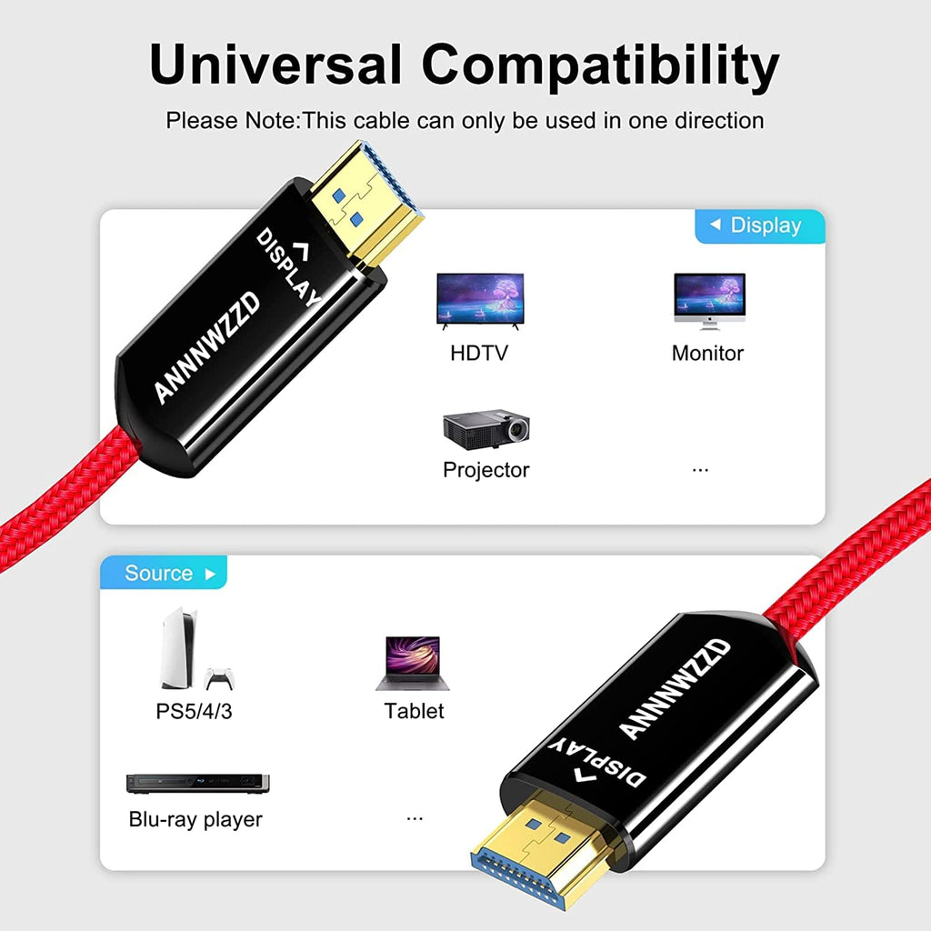 8K HDMI Fiber Optic Cable 50FT M446