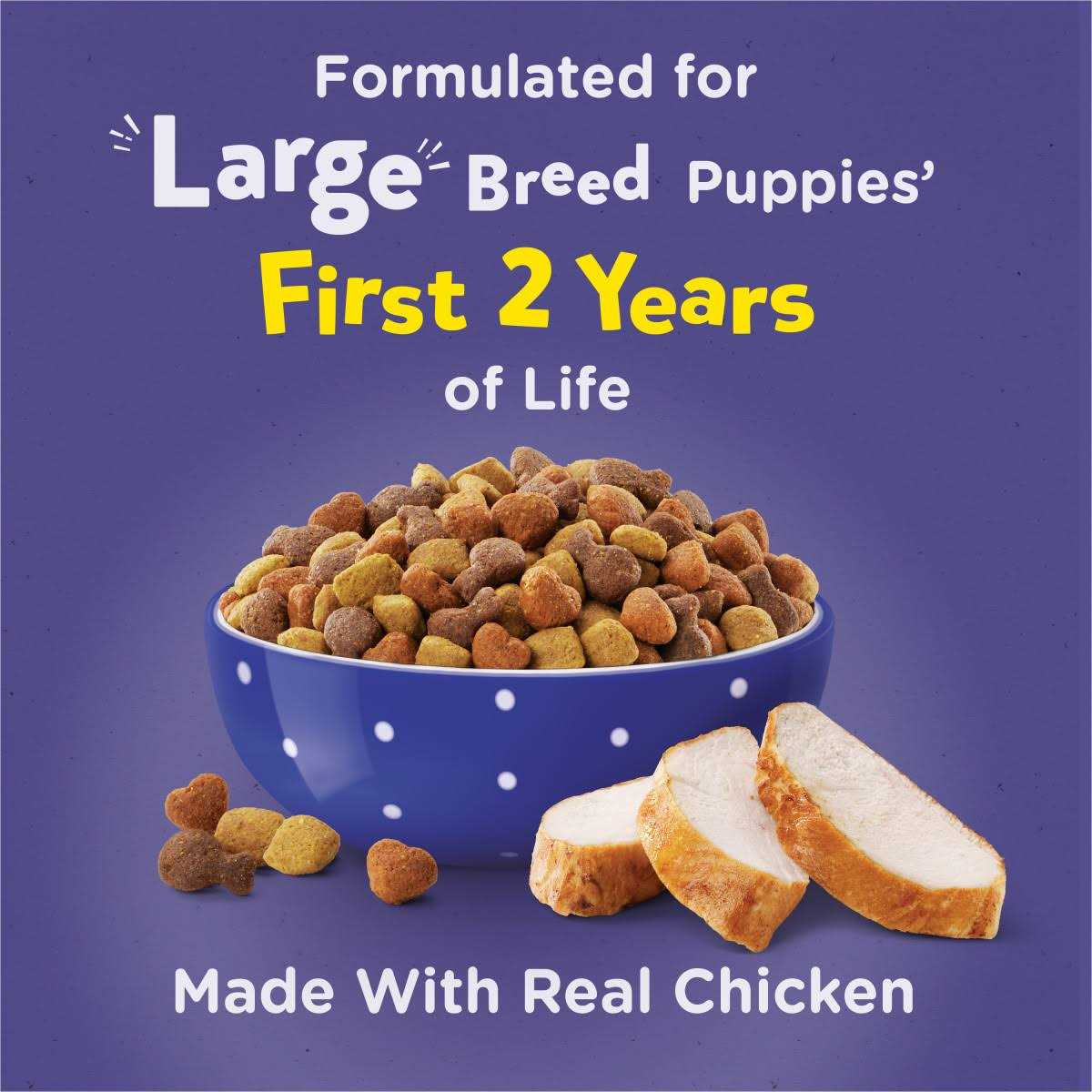 High Protein Large Breed Dry Puppy Food with Real Chicken A302981