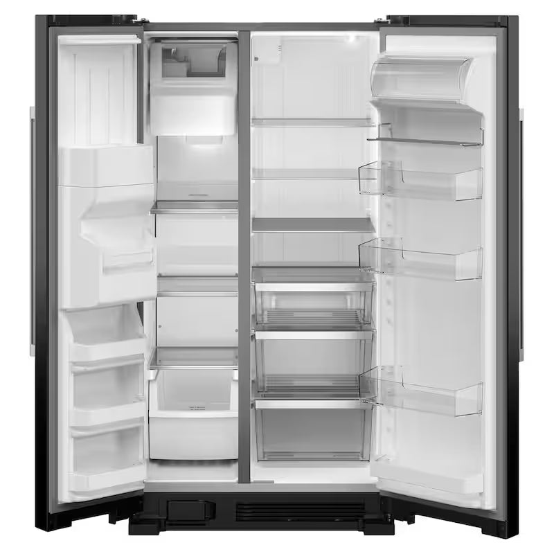 36 in. 25 cu. ft. Side-by-Side Refrigerator in Black B544