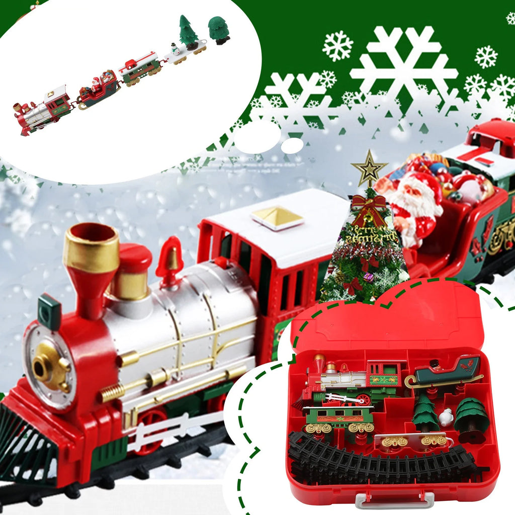 Battery Operated Toy Train Set with Railway Tracks W28112