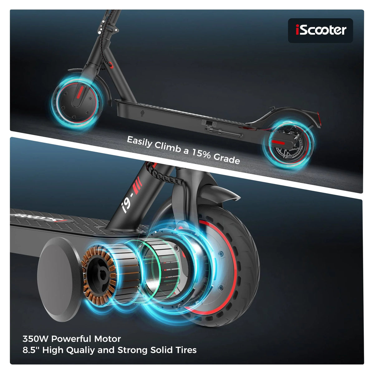 350W Foldable Electric Scooter with Double Braking System Q970