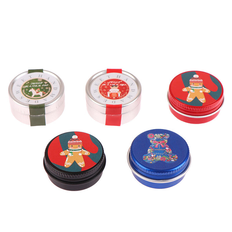 1:12 Dollhouse Miniature Christmas Cookies Biscuit Candy Gift Box Tin Box Model Toy Y7621