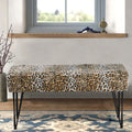 Faux Fur Ottoman C41182
