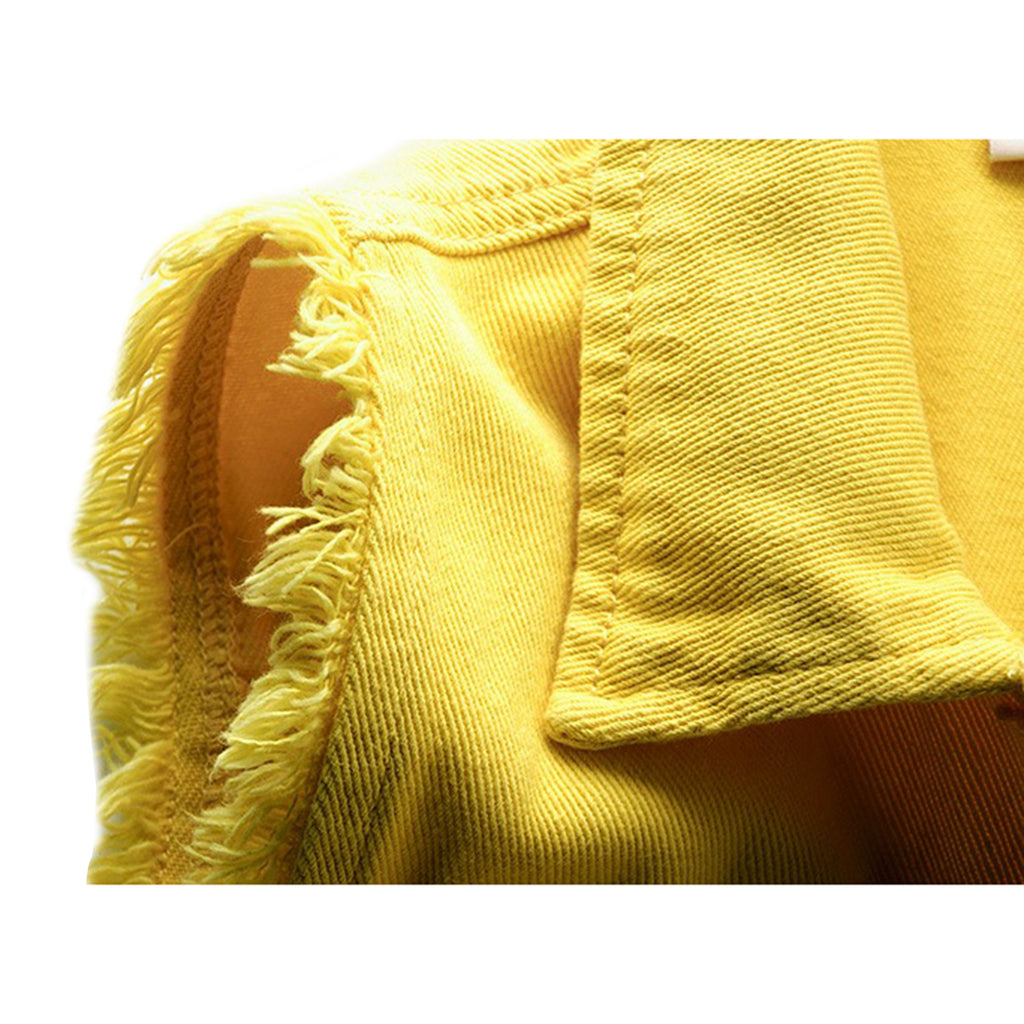 Sleeveless Solid Color Denim Vest P1954
