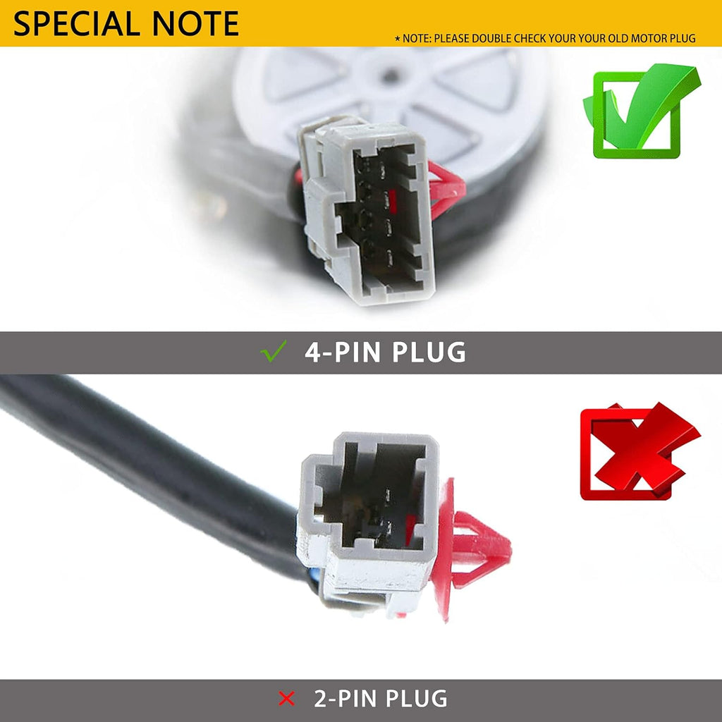 Front Left Driver Side Power Window Regulator with Motor for 1997-2001 Honda CR-V (4 Pins Plug) Pack of 2 J3880