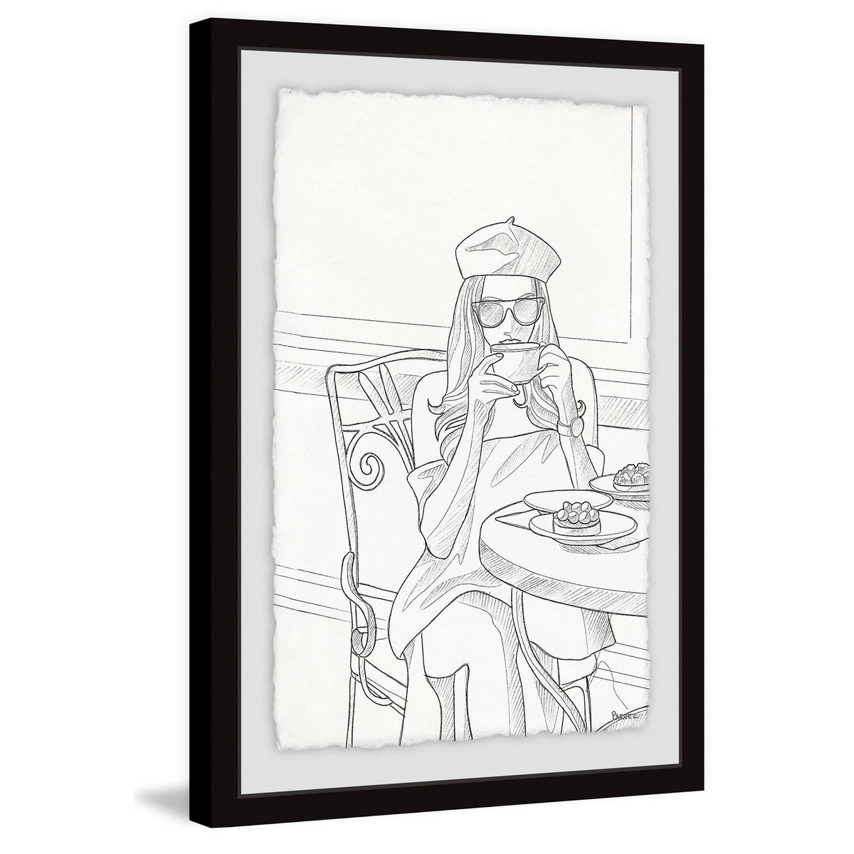 45x22 x 30x22 in Framed Giclee Black Z601221
