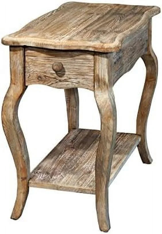 Reclaimed Wood End Table with 1 Drawer G892