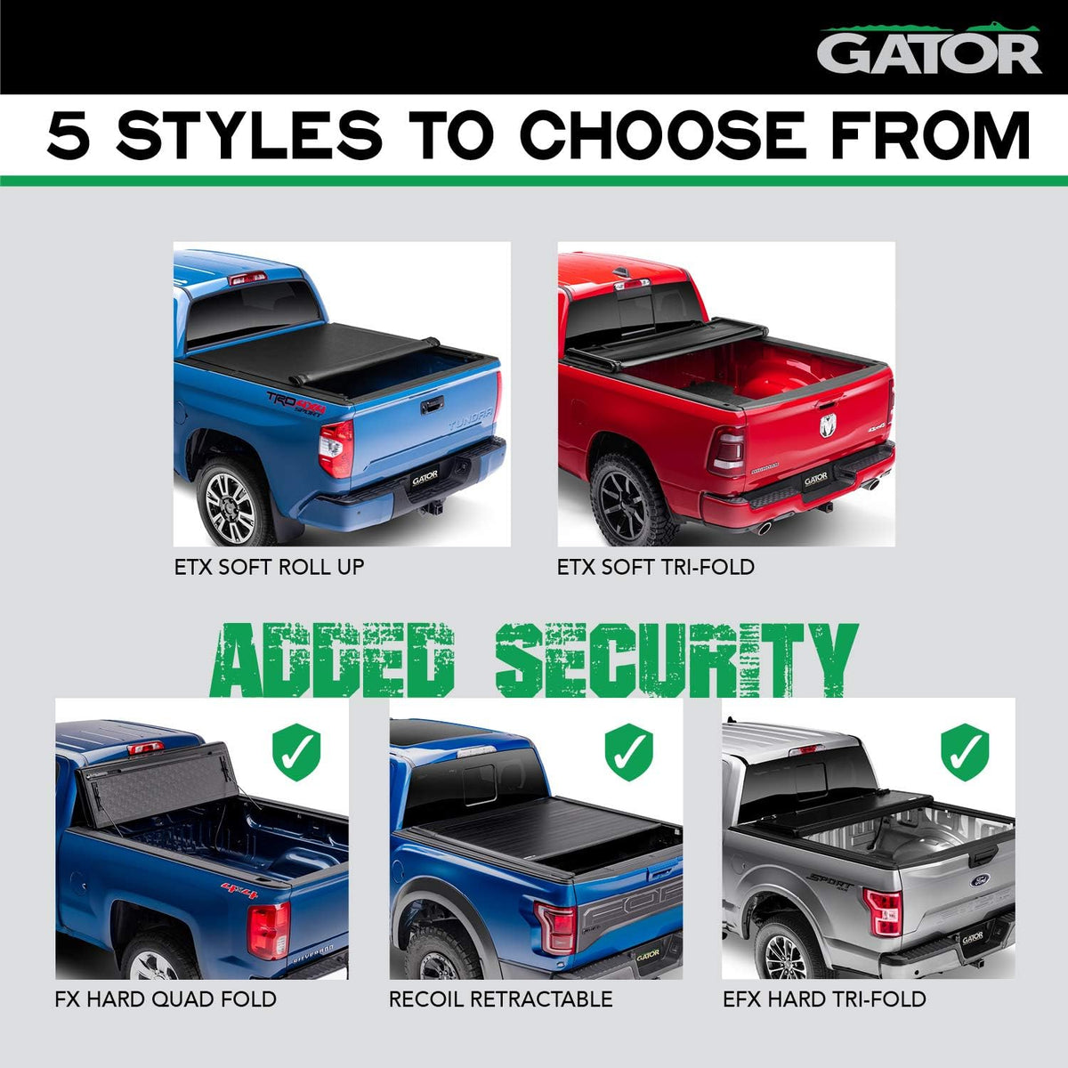 Hard Tri-Fold Truck Bed Tonneau Cover for Toyota Tundra 5' 7" Bed O4412