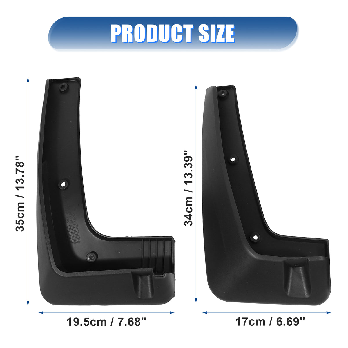 Black Mud Flap Fender Set for Kia Sportage 2017-2020 with Screws G58969