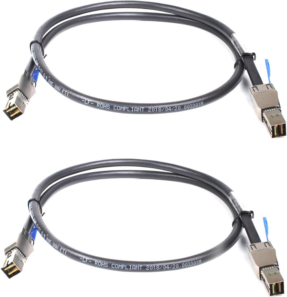 External Mini SAS HD Cable, SFF-8644 to SFF-8644, 1 Meter 3.3ft Pack of 2 V8335