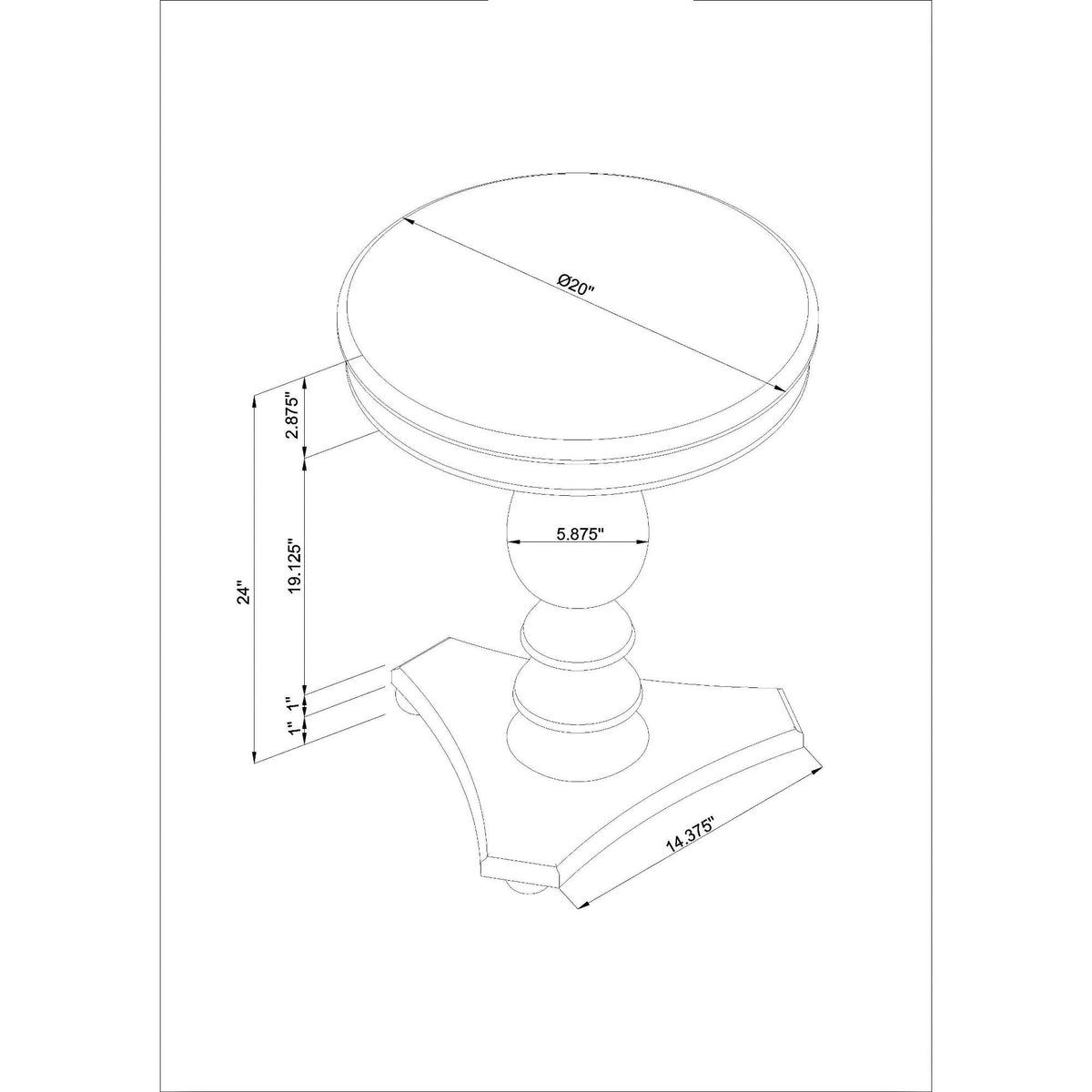 White Side Table W835085
