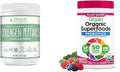 Unflavored Collagen Peptides Powder 1.2 Pounds & Organic Greens Powder R716184