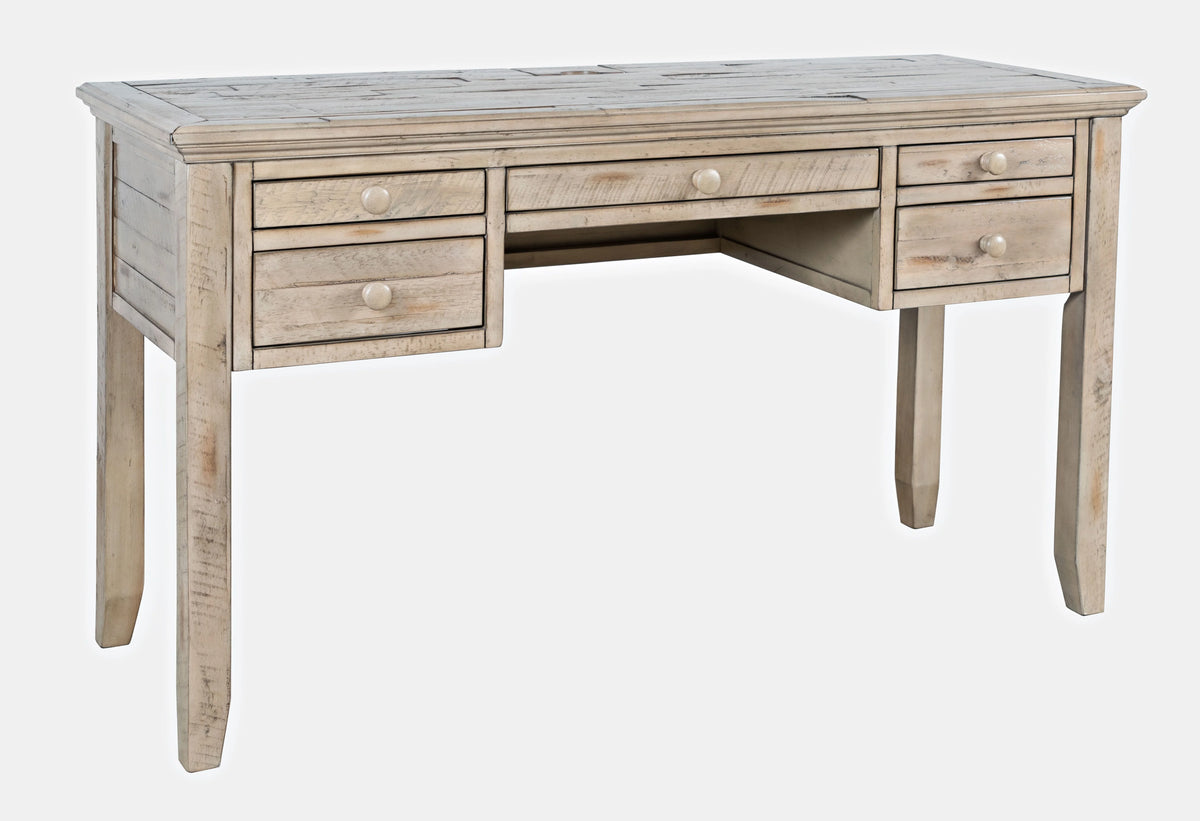 Distressed Acacia USB Charging Desk E1952
